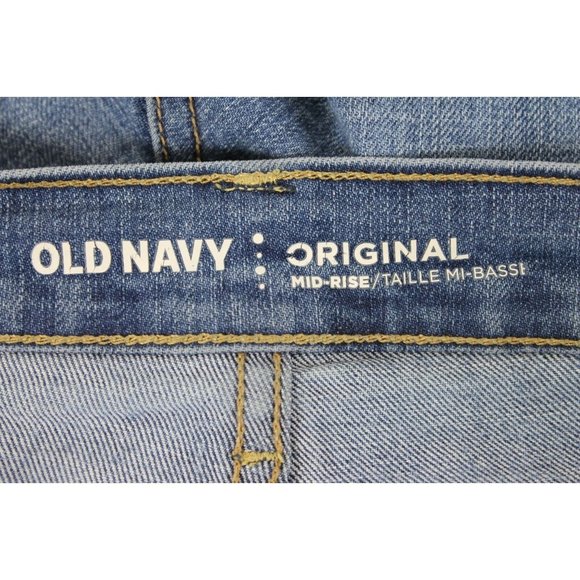 Old Navy Original Mid Rise Jeans size 4 Regular Womens 31x30.5 Blue - Picture 4 of 5